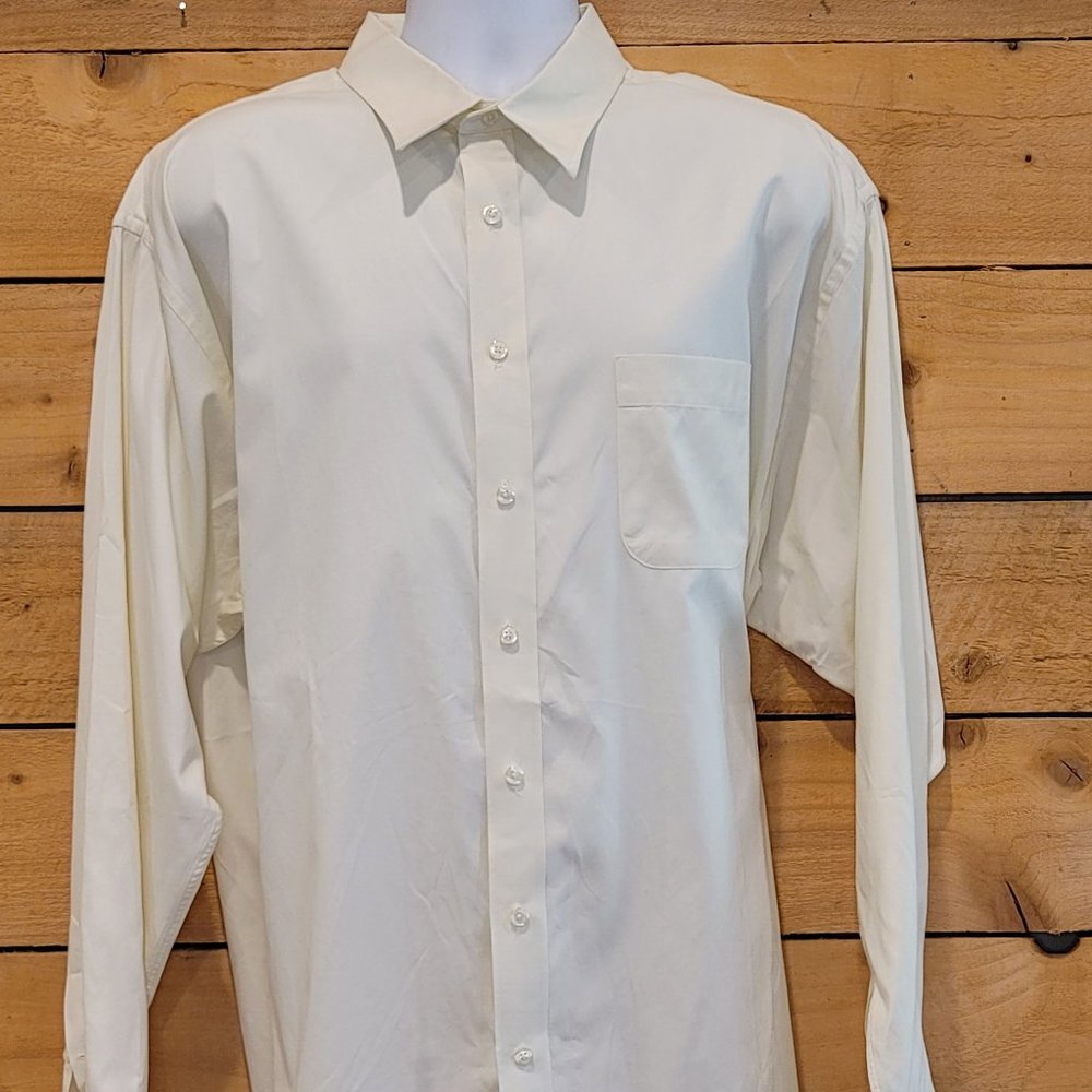 Cream Tall men's dress shirt